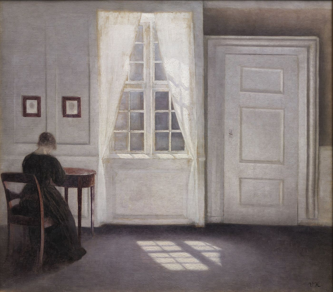Vilhelm Hammershøi — light entering a quiet room